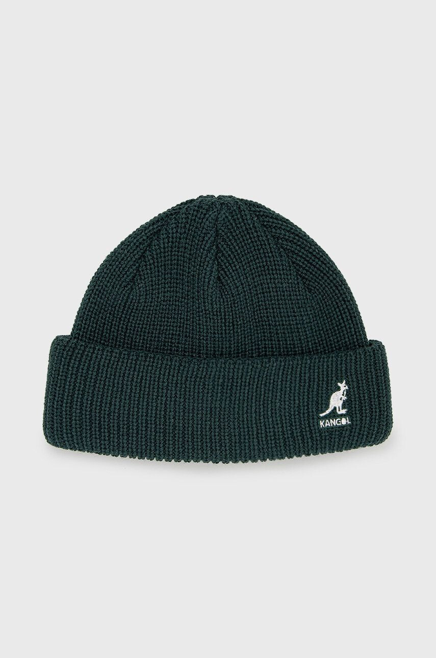 Kangol caciula culoarea verde din tricot gros - Pled.ro