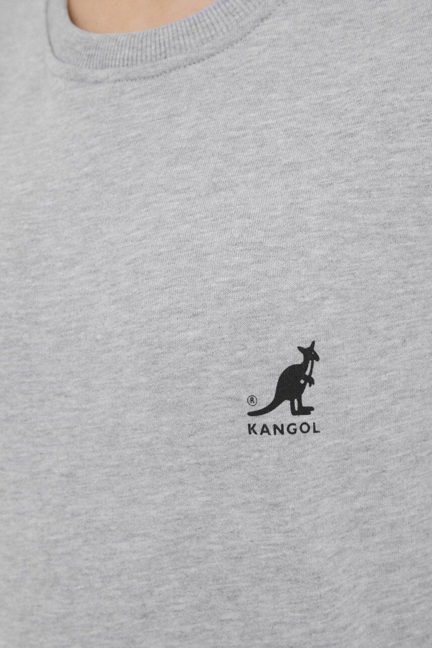 Kangol hanorac de bumbac culoarea gri neted - Pled.ro