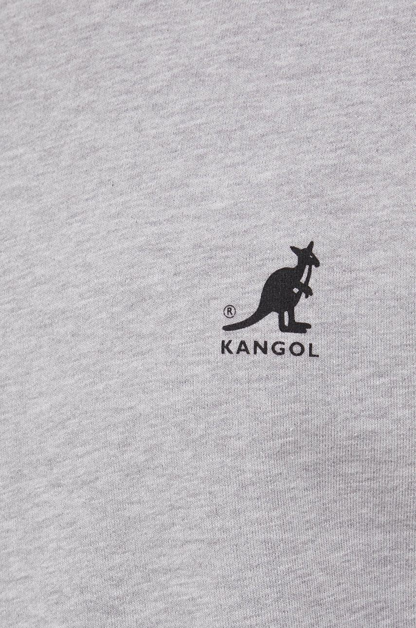 Kangol hanorac de bumbac culoarea gri neted - Pled.ro