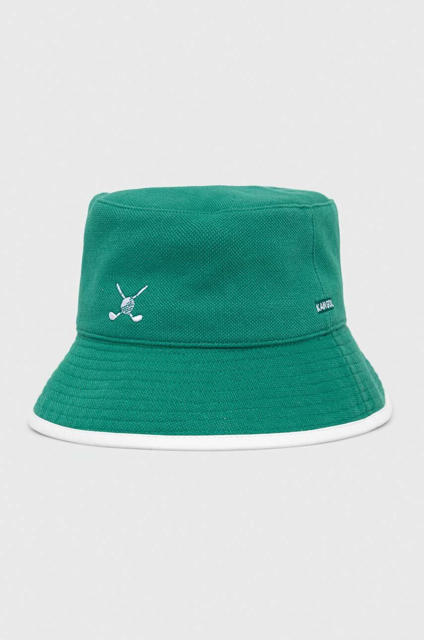 Kangol pălărie cu două fețe culoarea verde - Pled.ro