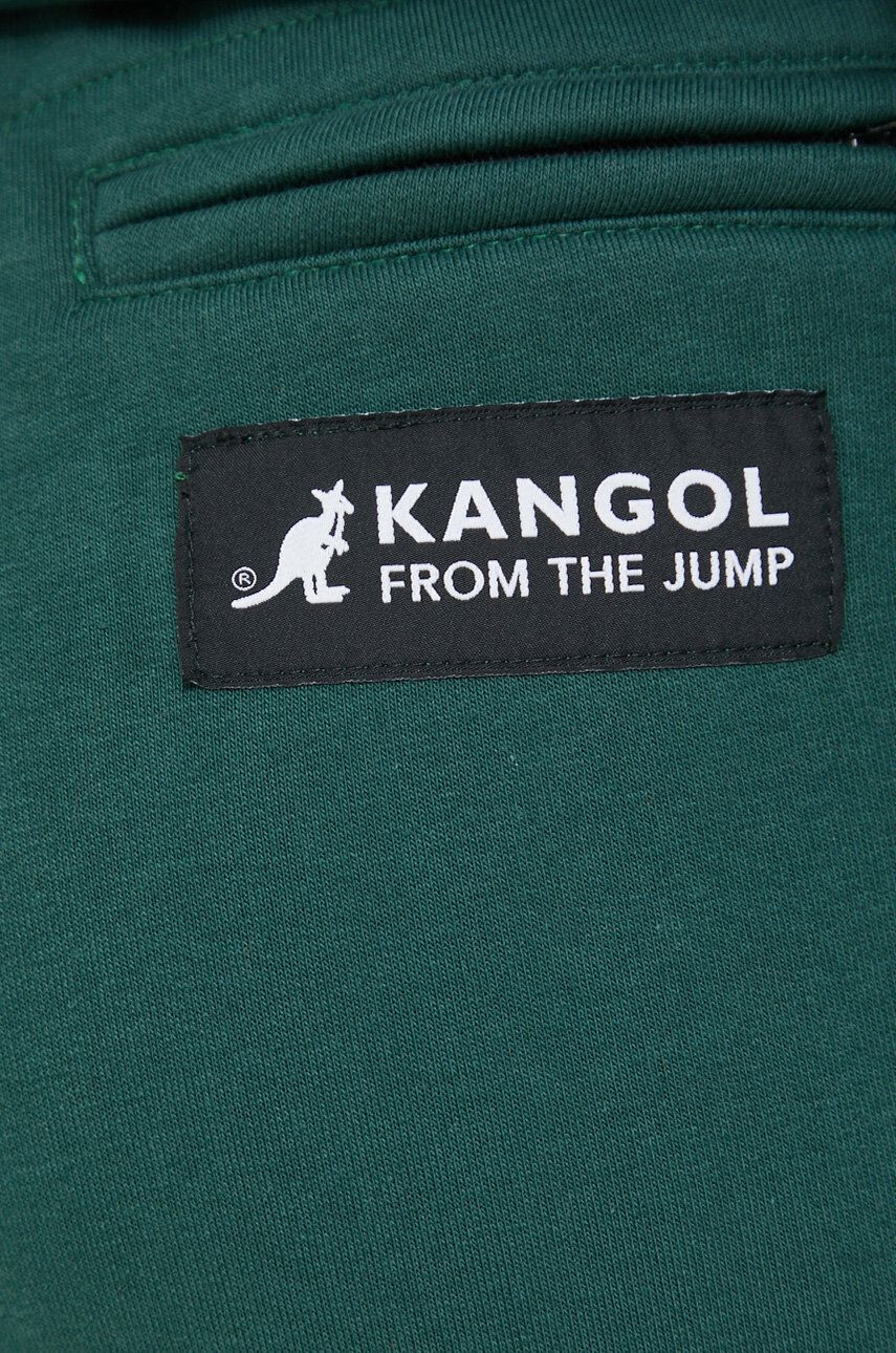 Kangol pantaloni de trening unisex culoarea verde neted - Pled.ro