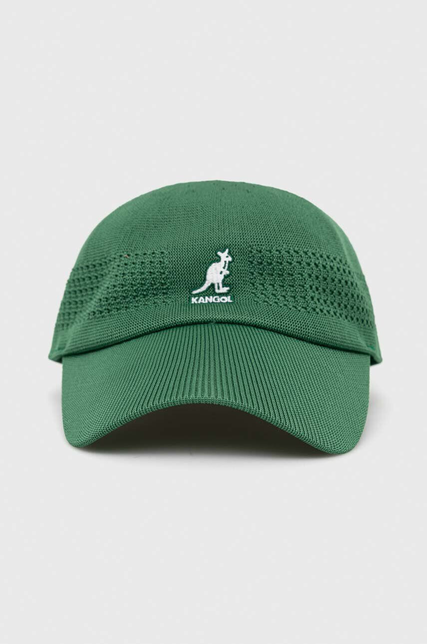 Kangol sapca culoarea verde neted - Pled.ro