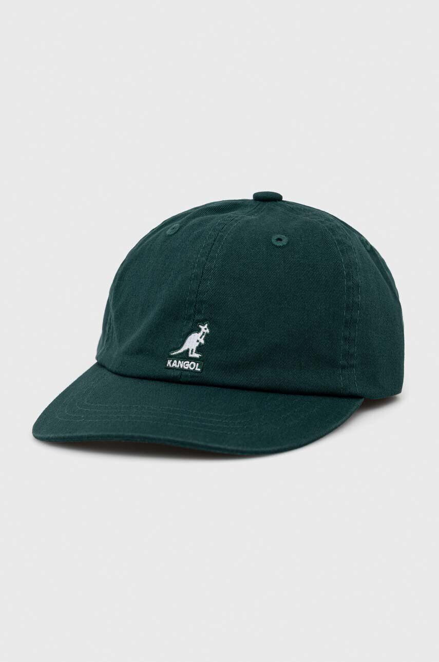 Kangol șapcă de baseball din bumbac culoarea verde cu imprimeu - Pled.ro