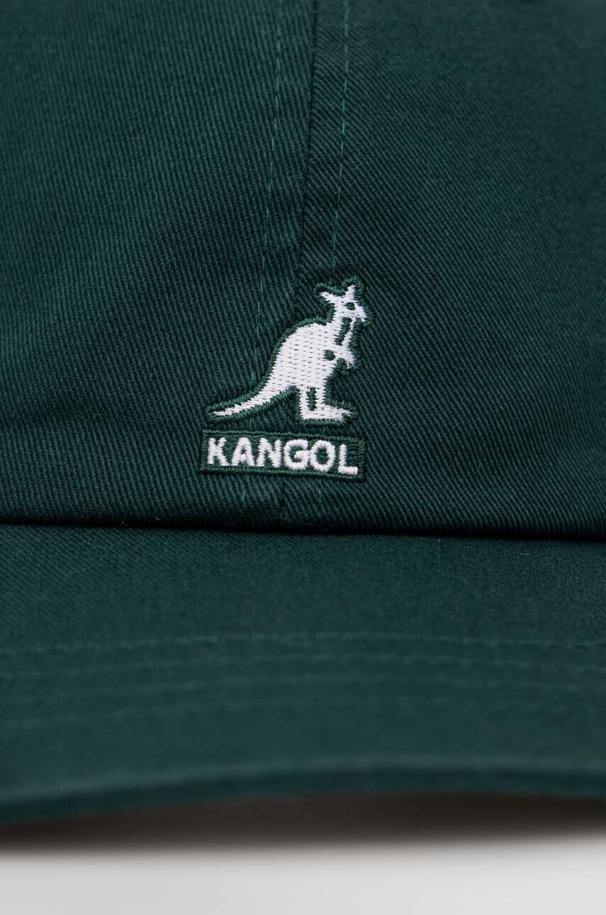 Kangol șapcă de baseball din bumbac culoarea verde cu imprimeu - Pled.ro