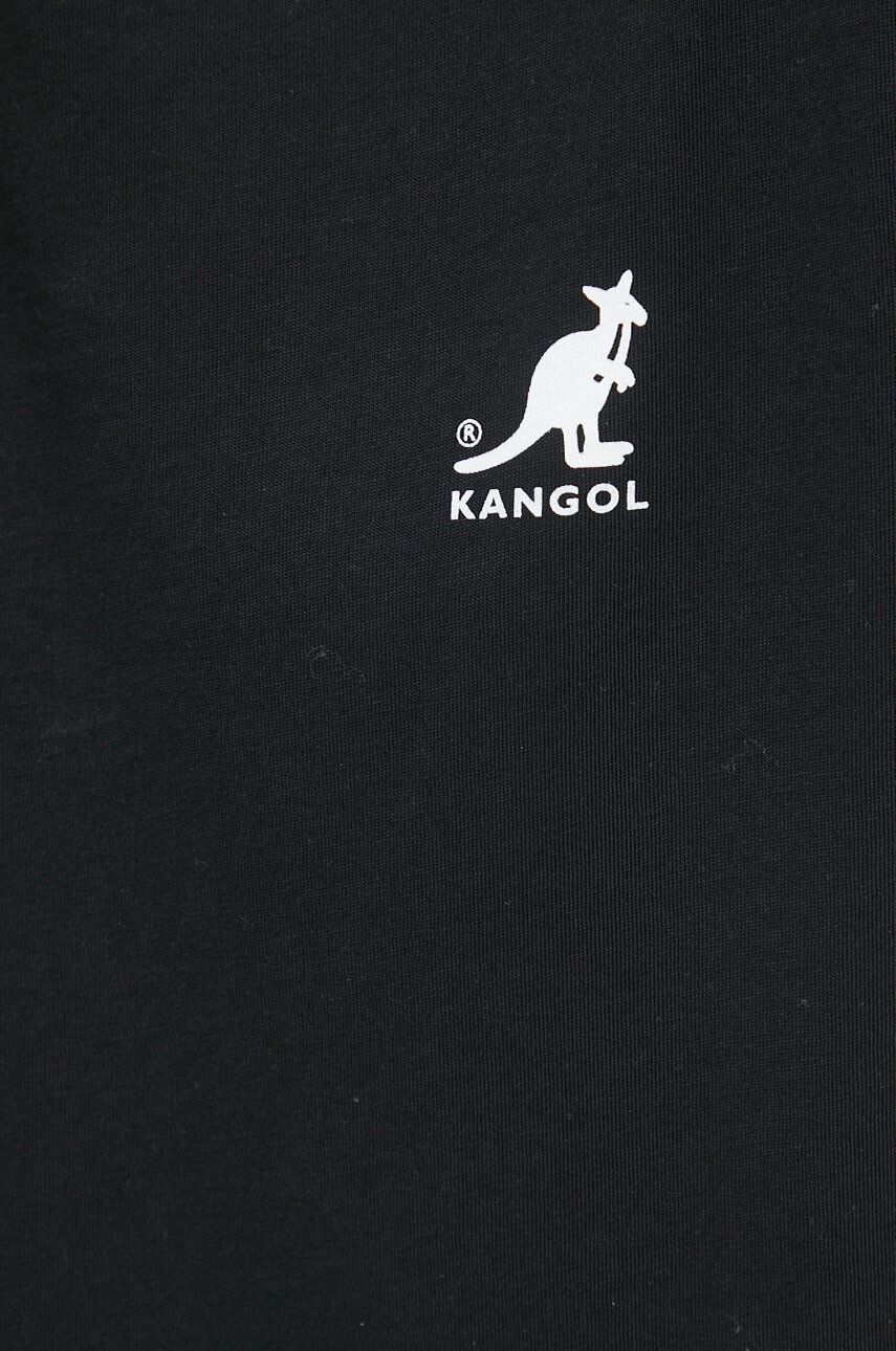 Kangol tricou din bumbac culoarea negru cu imprimeu - Pled.ro