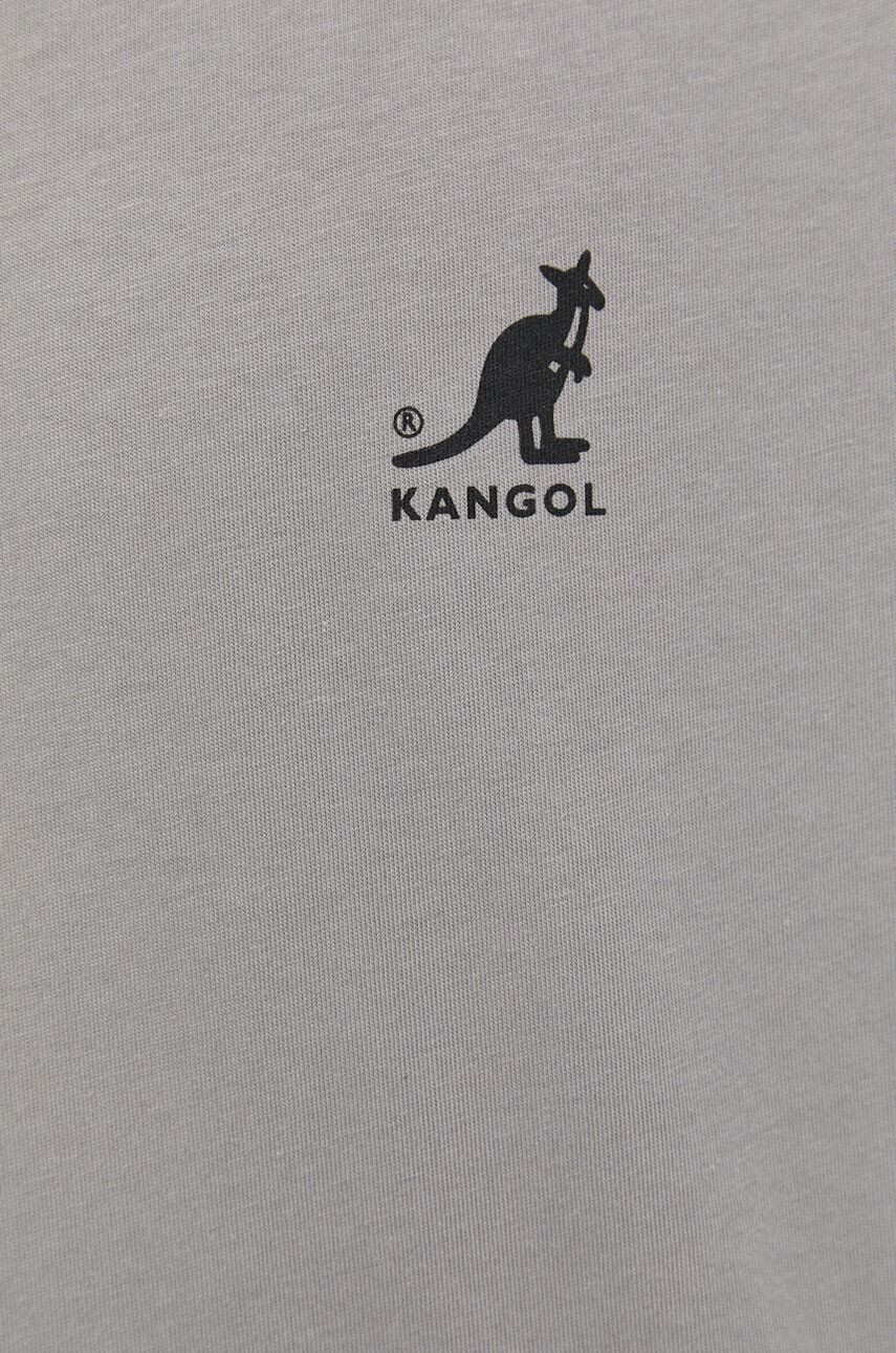 Kangol tricou din bumbac culoarea gri cu imprimeu - Pled.ro