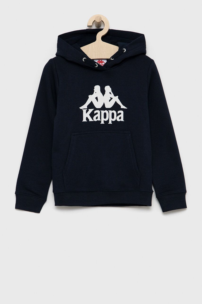 Kappa bluza copii culoarea negru cu imprimeu - Pled.ro