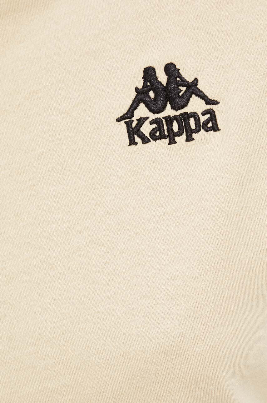 Kappa tricou din bumbac culoarea bej - Pled.ro