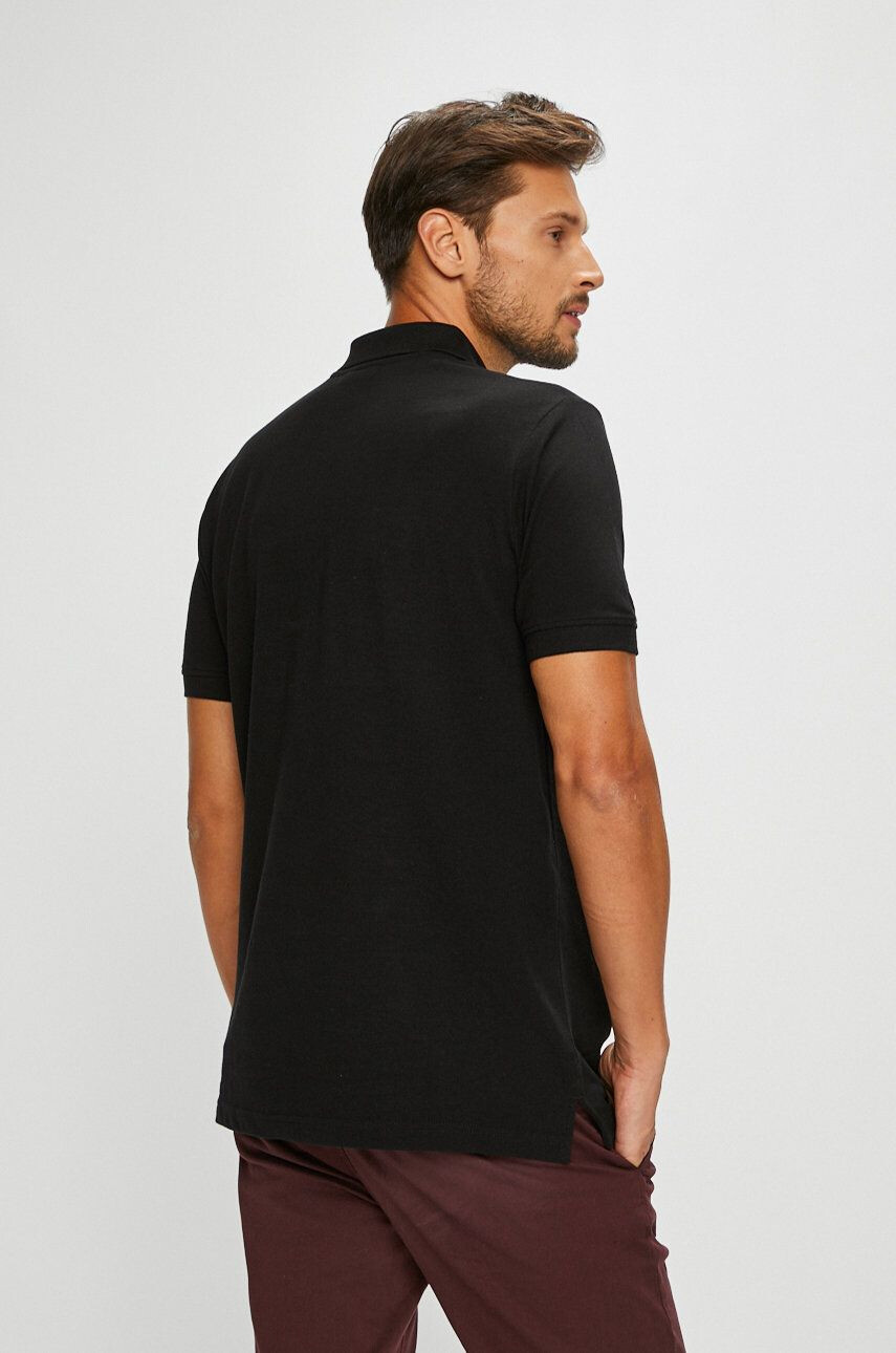 Kappa Polo de bumbac culoarea negru cu imprimeu - Pled.ro