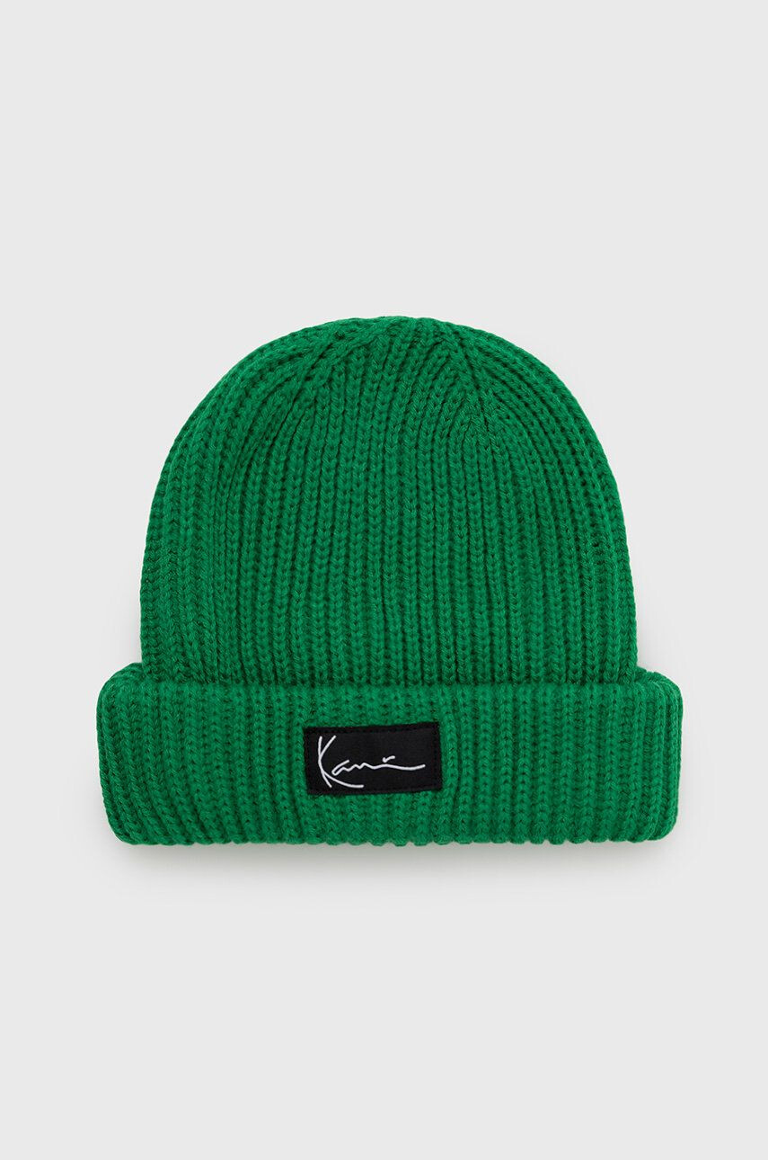 Karl Kani caciula culoarea verde din tricot gros - Pled.ro