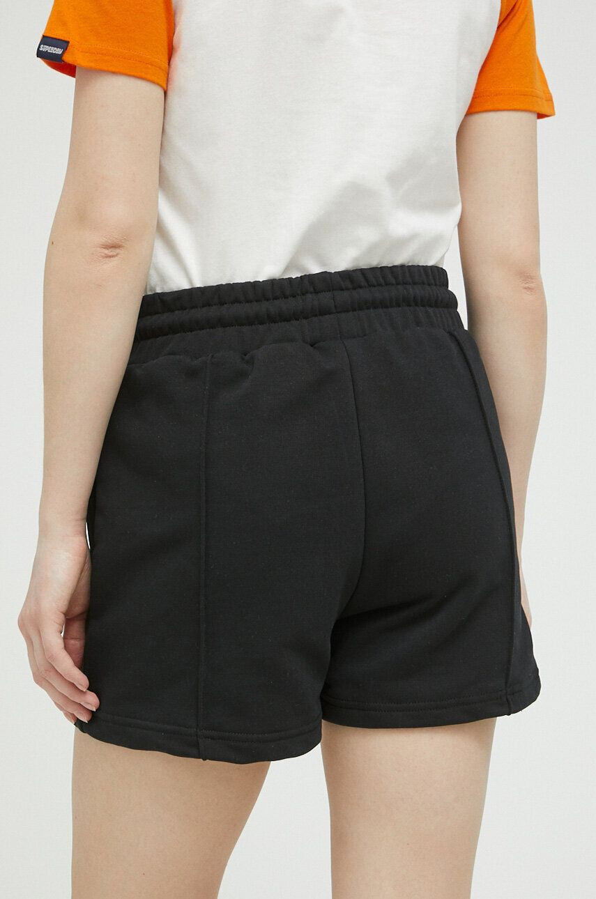 Karl Kani pantaloni scurti femei culoarea negru cu imprimeu high waist - Pled.ro