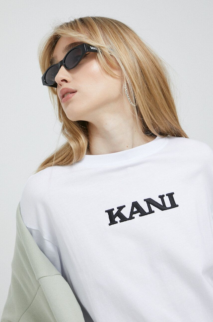 Karl Kani tricou din bumbac culoarea alb - Pled.ro