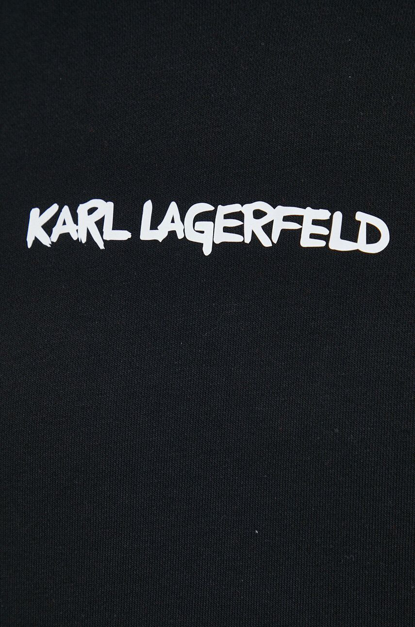 Karl Lagerfeld bluza femei culoarea negru cu imprimeu - Pled.ro