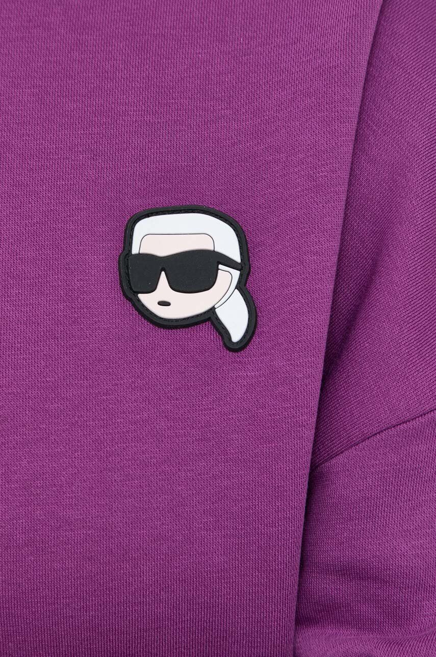 Karl Lagerfeld bluza femei culoarea violet cu imprimeu - Pled.ro