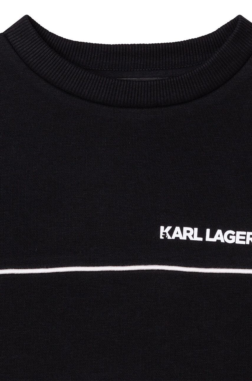 Karl Lagerfeld bluza copii culoarea negru modelator - Pled.ro