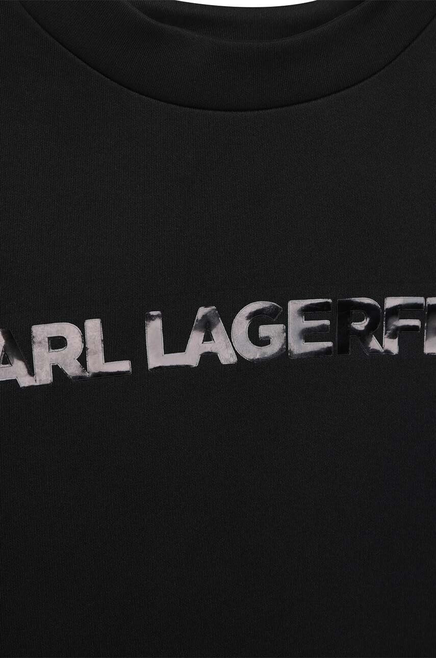 Karl Lagerfeld bluza copii culoarea negru cu imprimeu - Pled.ro