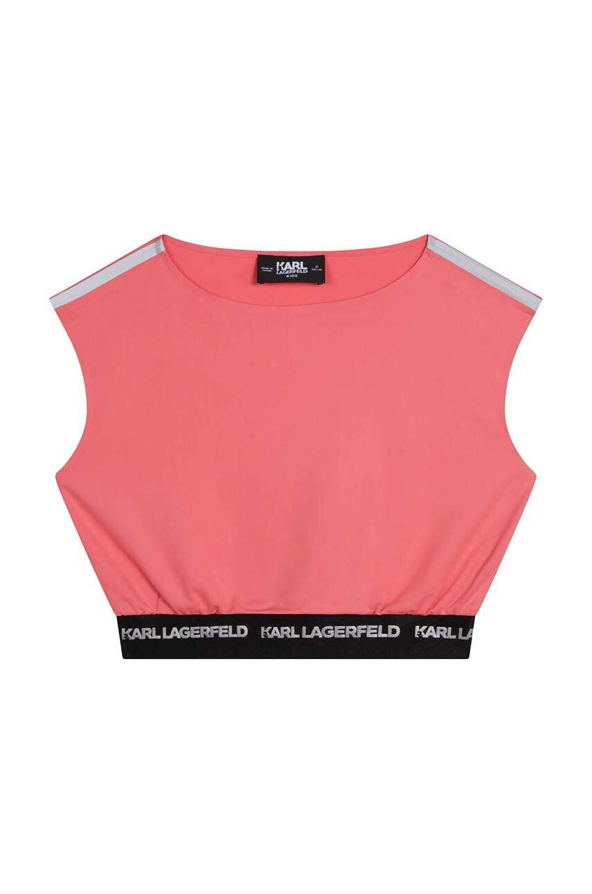 Karl Lagerfeld bluza copii culoarea bej modelator - Pled.ro