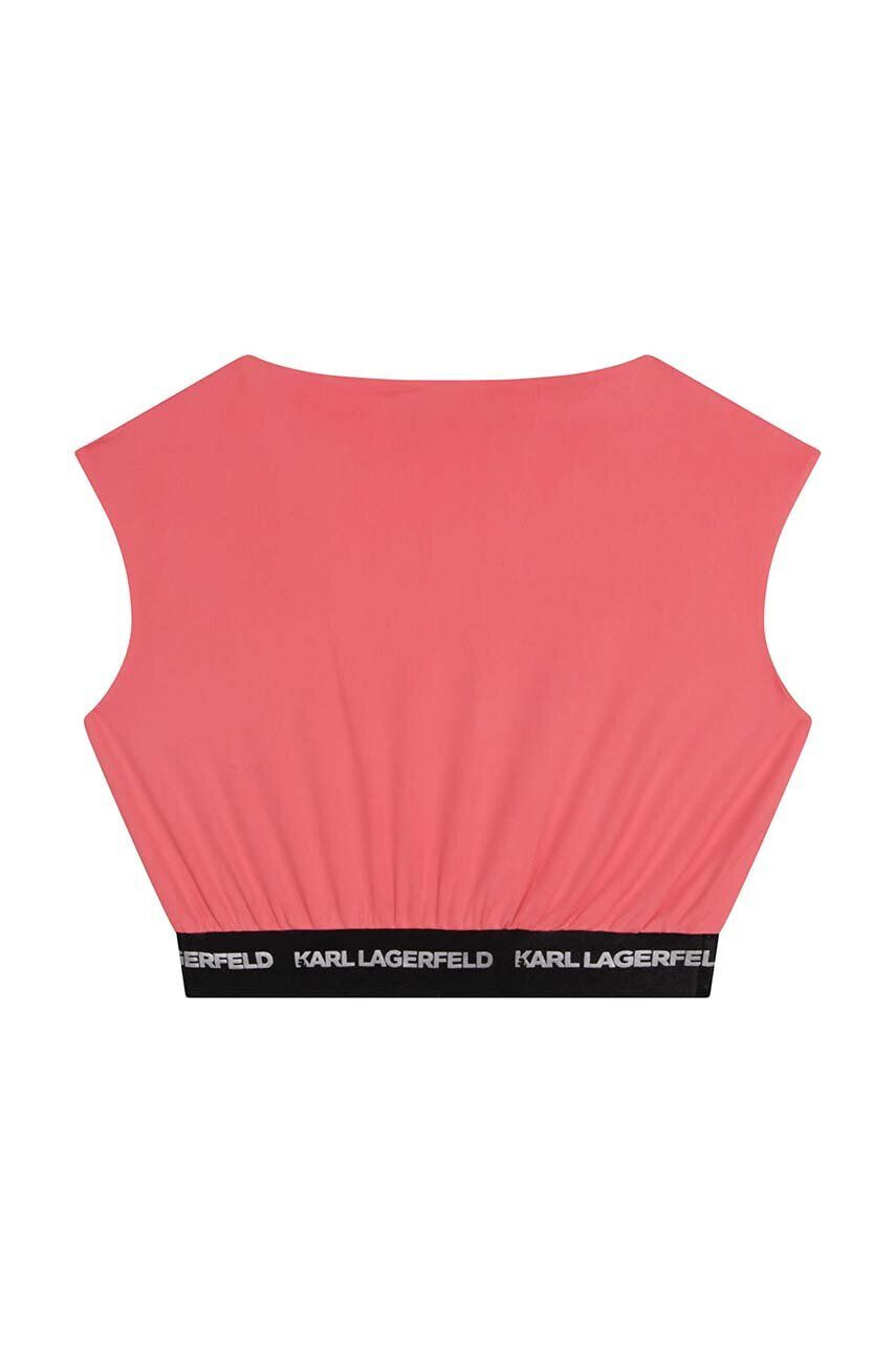 Karl Lagerfeld bluza copii culoarea bej modelator - Pled.ro