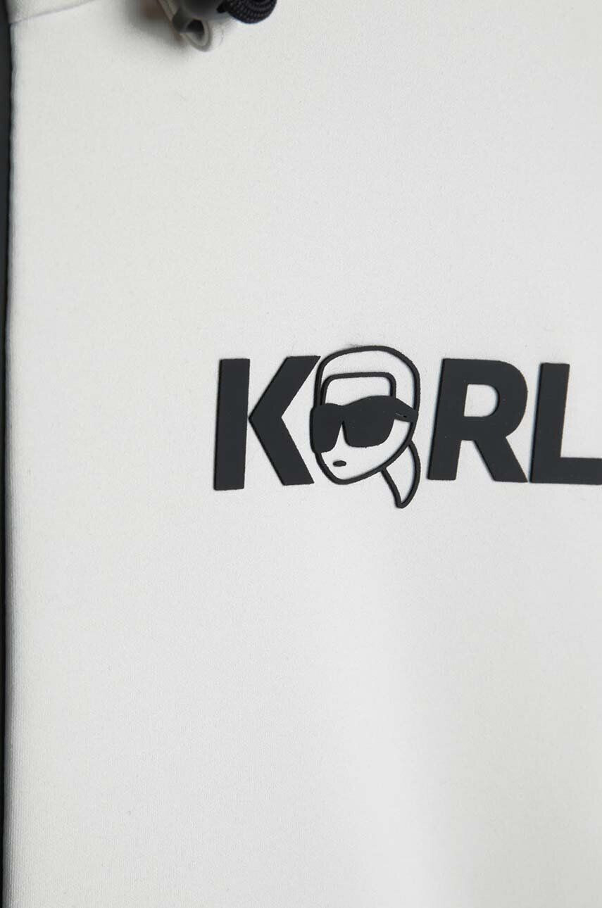 Karl Lagerfeld bluza copii culoarea bej cu imprimeu - Pled.ro