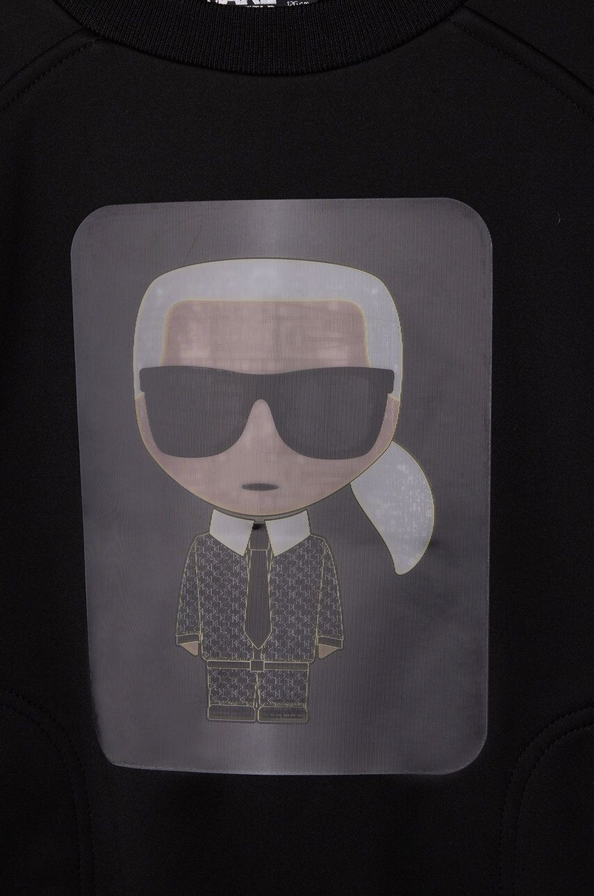 Karl Lagerfeld bluza copii culoarea negru cu imprimeu - Pled.ro