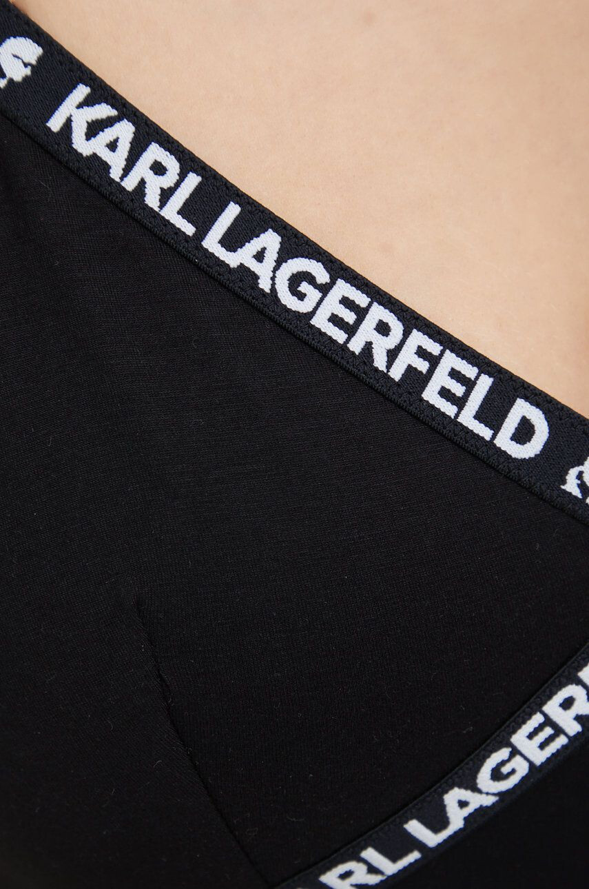 Karl Lagerfeld body culoarea negru neted - Pled.ro