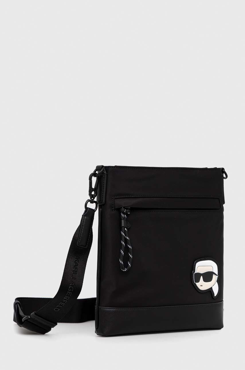 Karl Lagerfeld borseta culoarea negru - Pled.ro