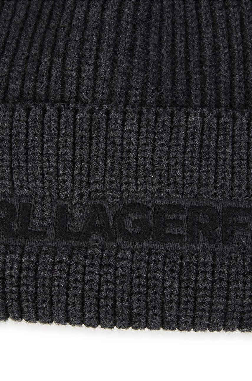 Karl Lagerfeld caciula de bumbac pentru copii culoarea gri bumbac din tricot gros - Pled.ro