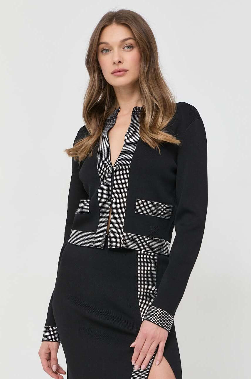 Karl Lagerfeld cardigan femei culoarea negru light - Pled.ro