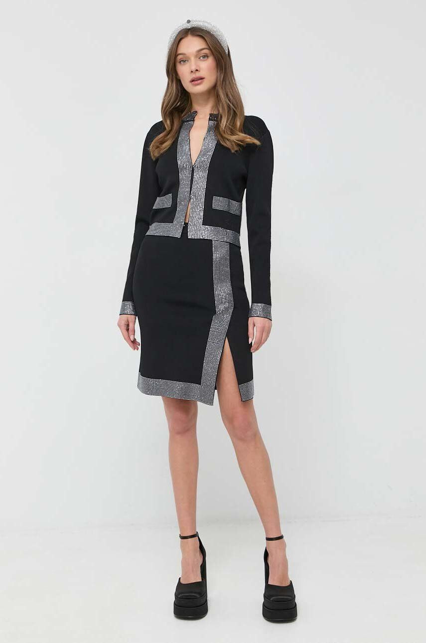 Karl Lagerfeld cardigan femei culoarea negru light - Pled.ro