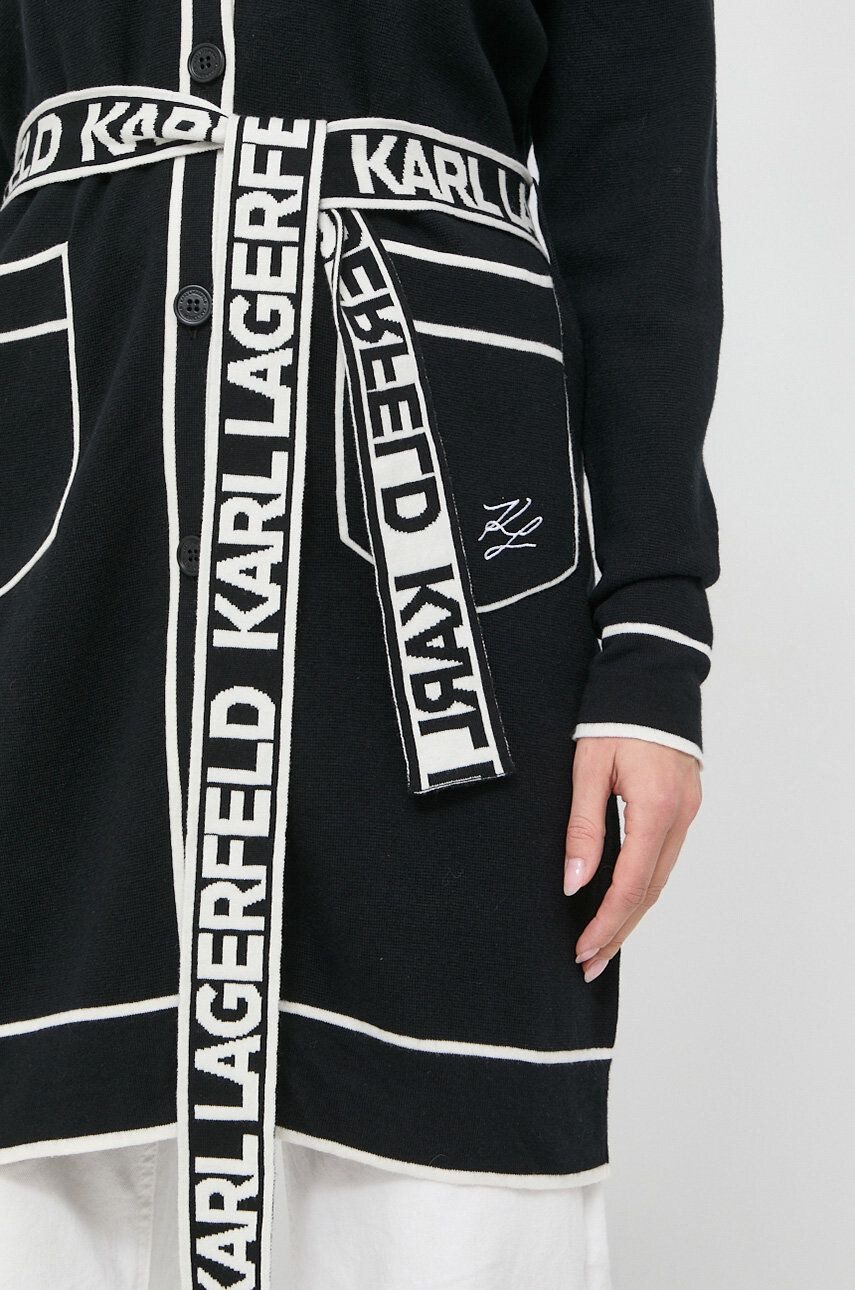 Karl Lagerfeld cardigan din amestec de lana femei culoarea negru - Pled.ro