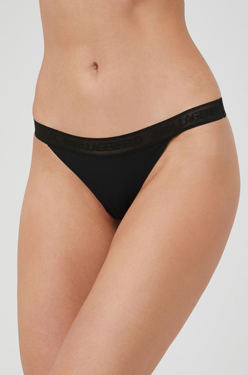 Karl Lagerfeld chiloti brazilieni culoarea negru - Pled.ro