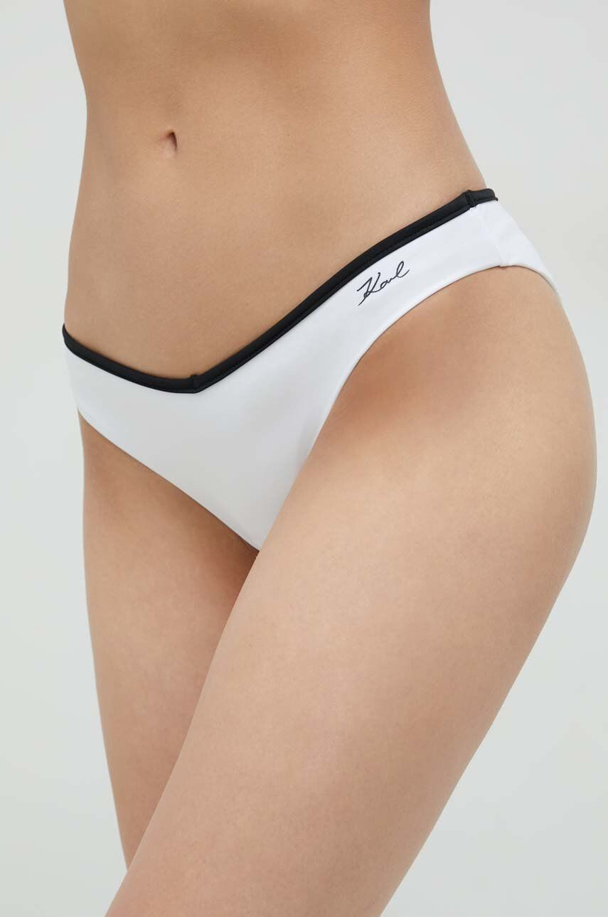 Karl Lagerfeld chiloti de baie culoarea alb - Pled.ro