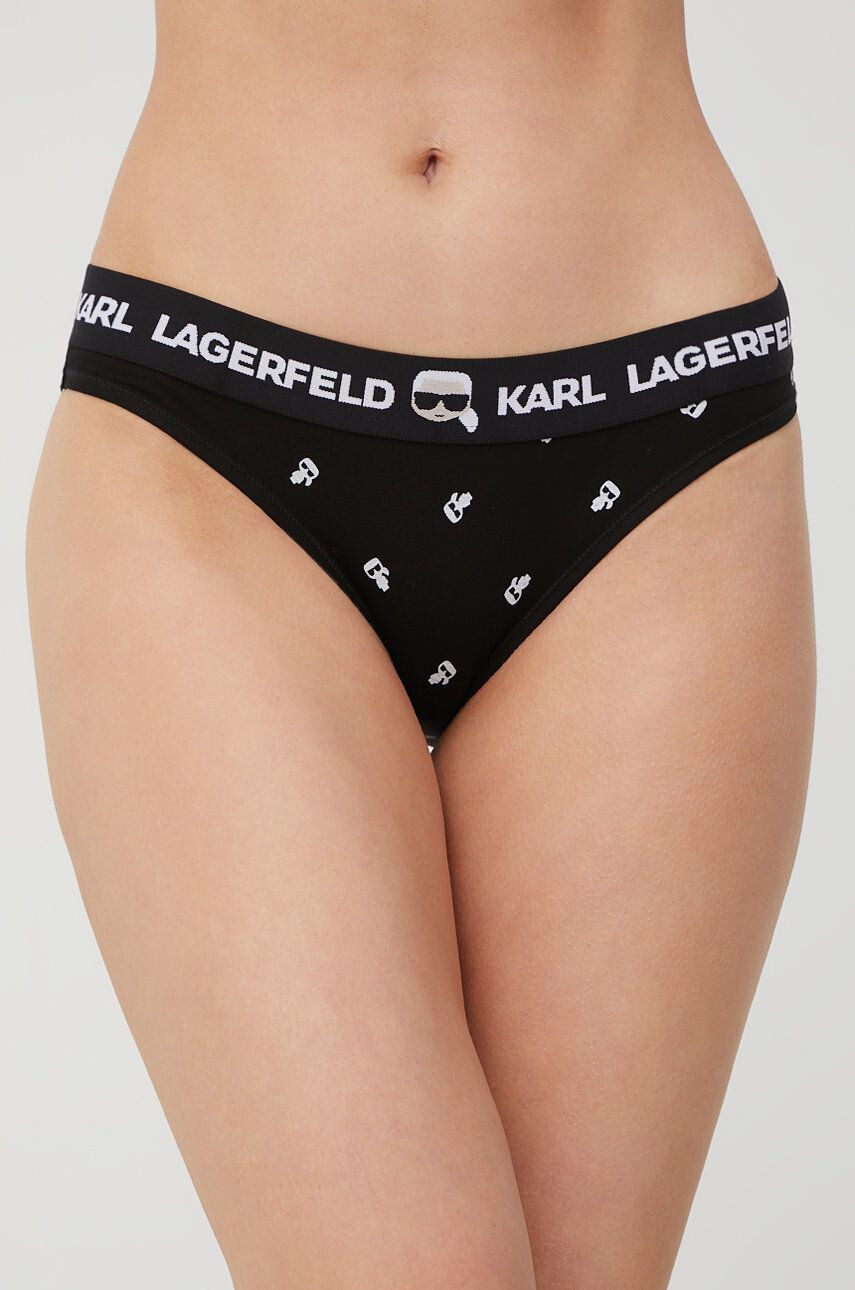 Karl Lagerfeld chiloti de baie culoarea negru - Pled.ro