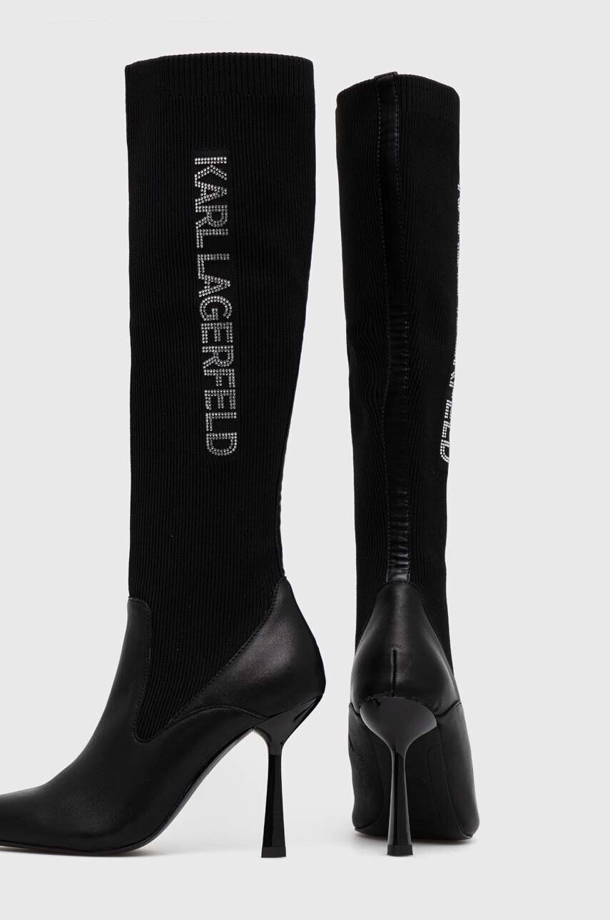 Karl Lagerfeld cizme PANDARA II femei culoarea negru cu toc cui KL31376F - Pled.ro