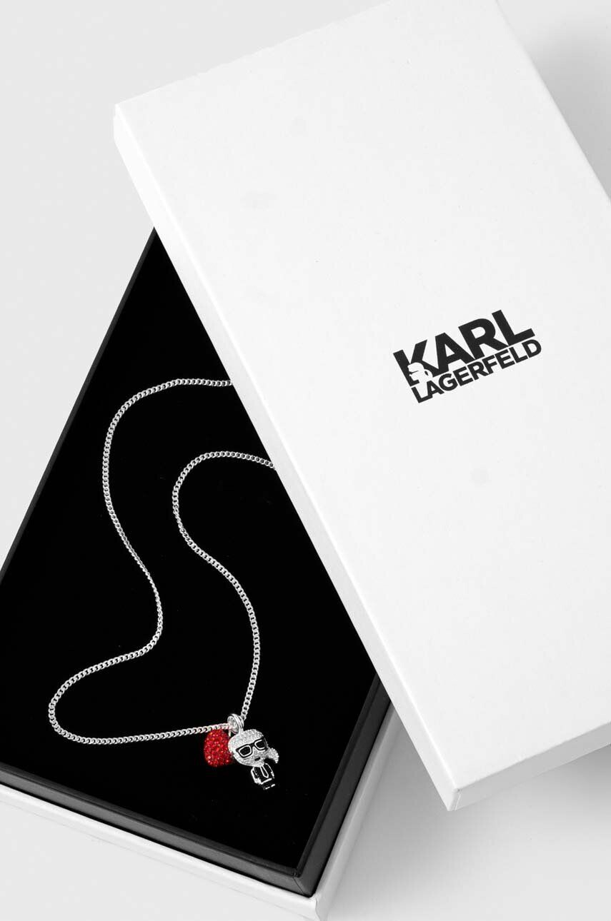 Karl Lagerfeld colier de argint - Pled.ro