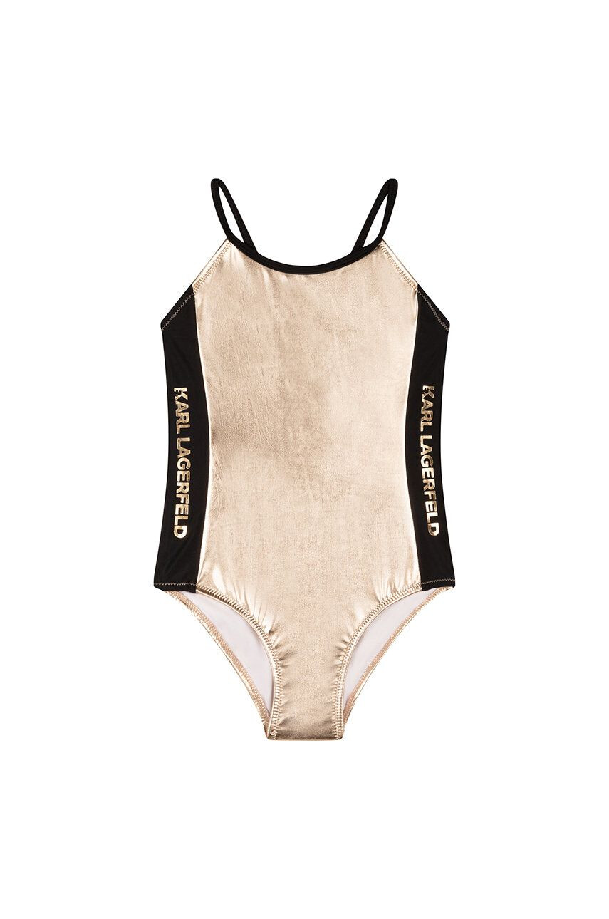 Karl Lagerfeld costum de baie copii culoarea auriu - Pled.ro