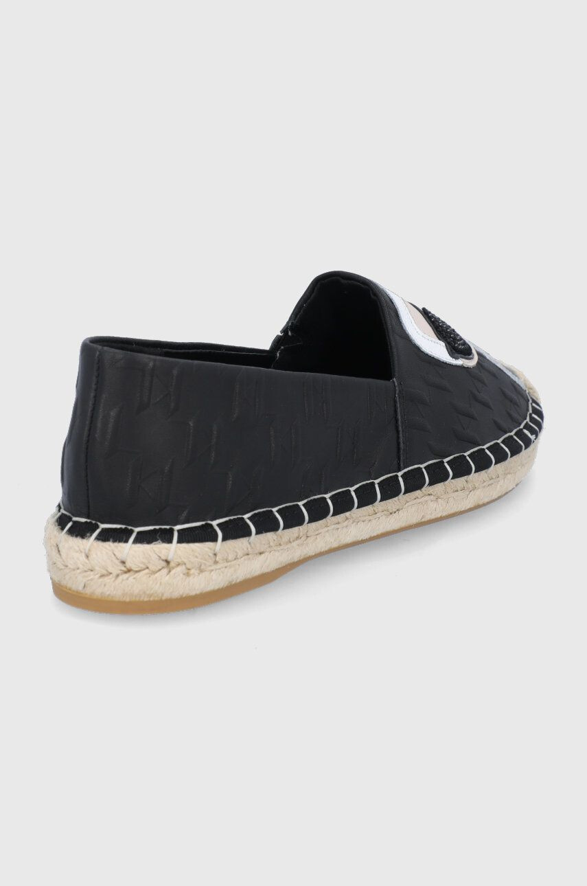 Karl Lagerfeld espadrile de piele Kamini culoarea negru - Pled.ro