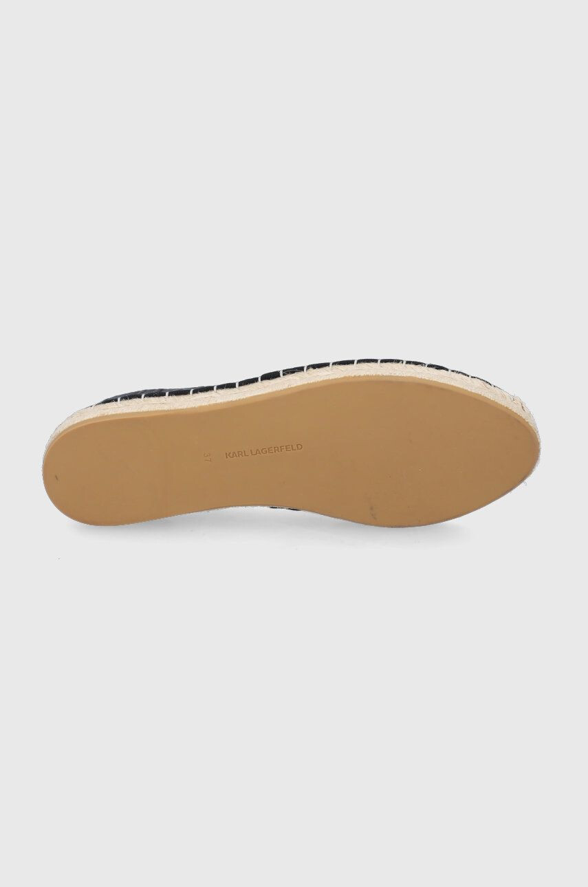 Karl Lagerfeld espadrile de piele Kamini culoarea negru - Pled.ro