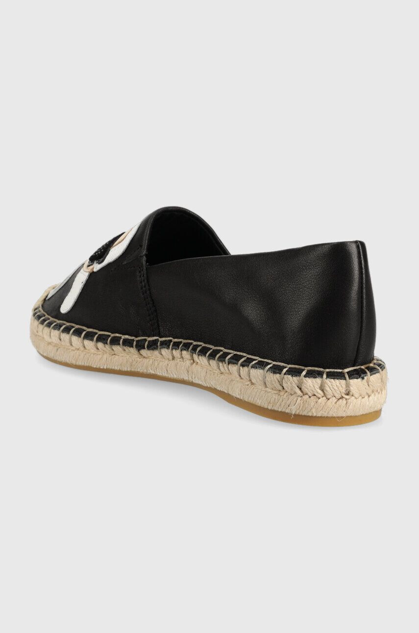 Karl Lagerfeld espadrile de piele KAMINI culoarea negru KL80111A - Pled.ro