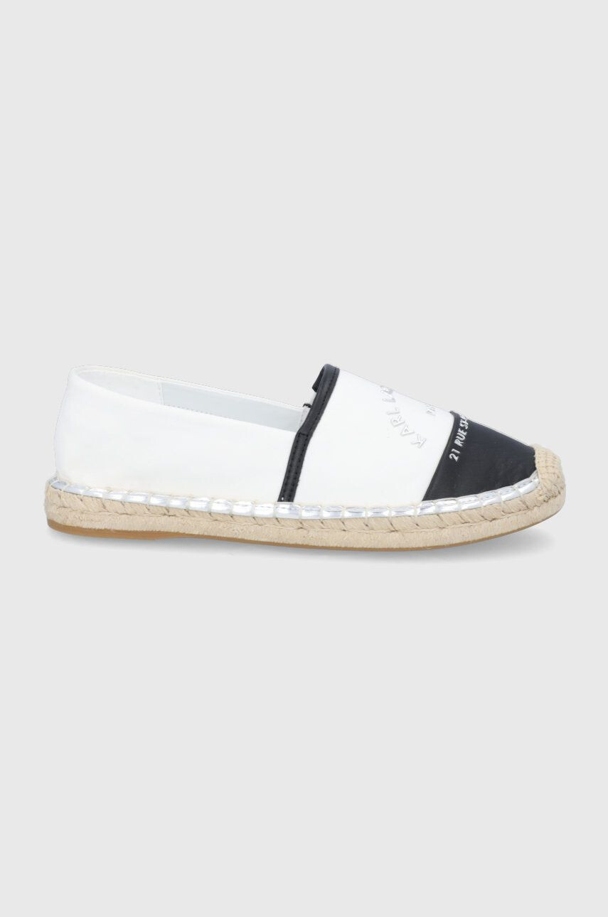 Karl Lagerfeld espadrile Kamini culoarea alb - Pled.ro