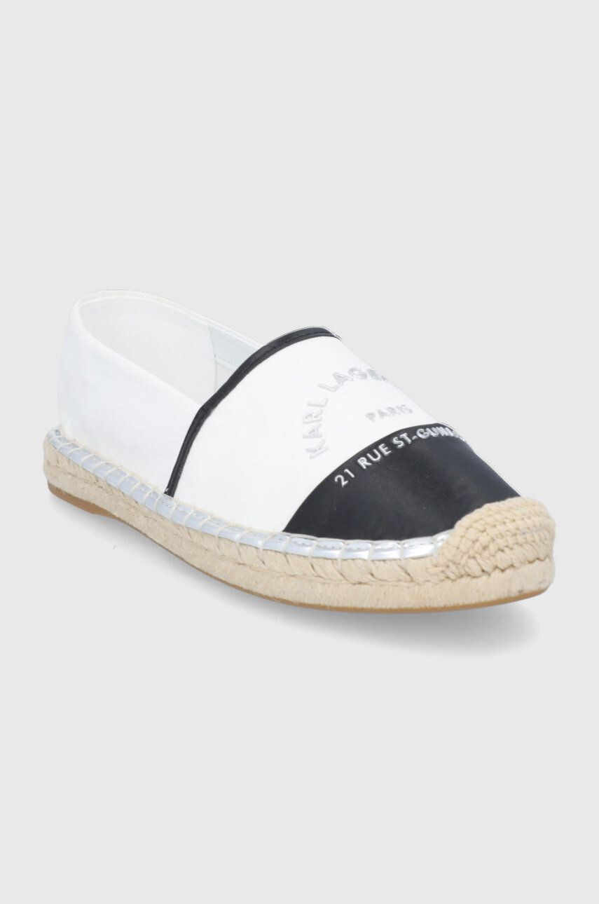 Karl Lagerfeld espadrile Kamini culoarea alb - Pled.ro