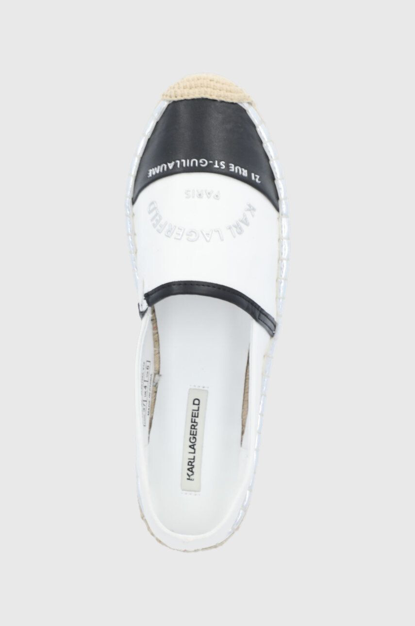 Karl Lagerfeld espadrile Kamini culoarea alb - Pled.ro