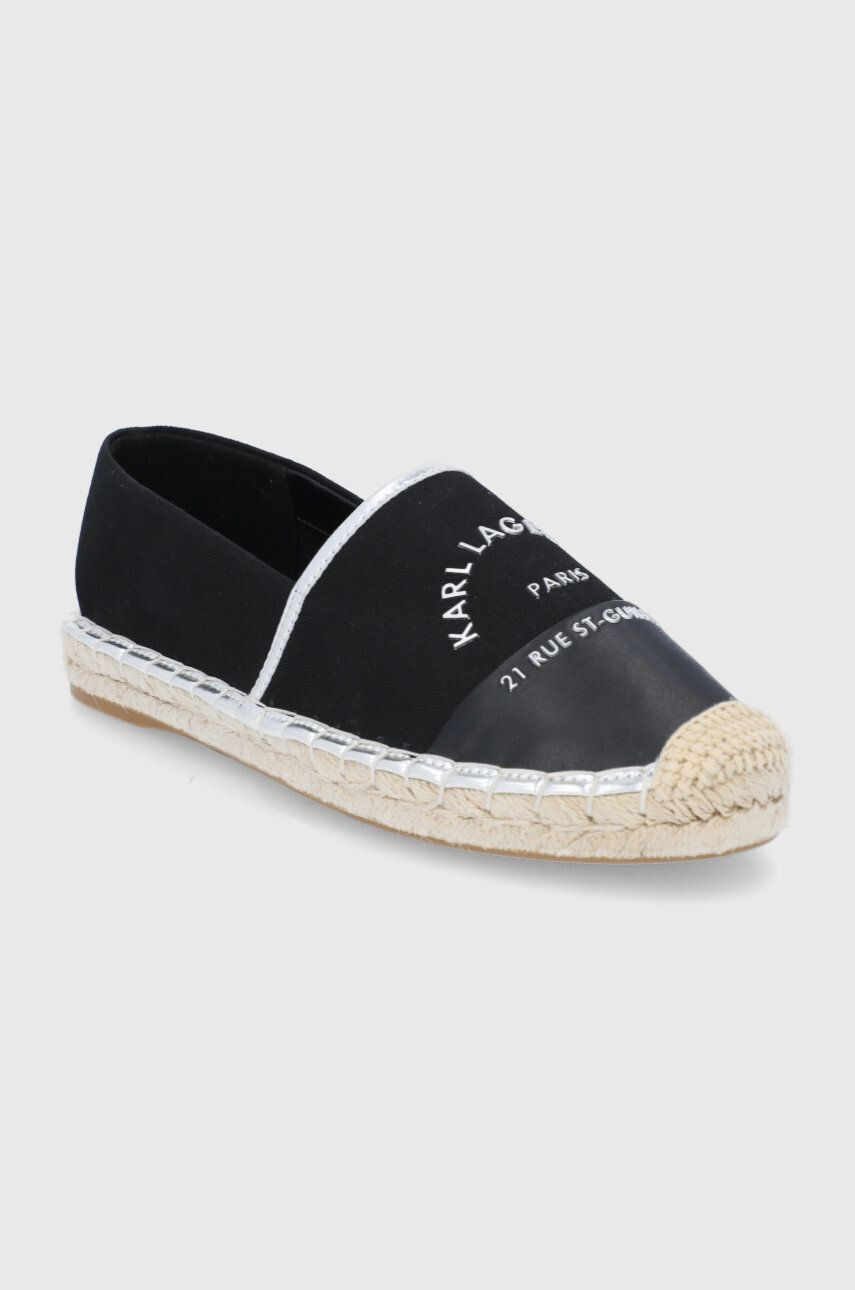 Karl Lagerfeld espadrile Kamini culoarea negru - Pled.ro