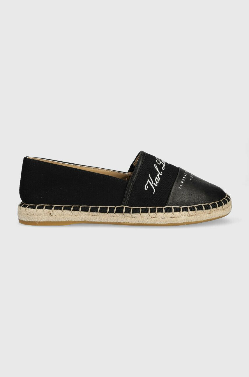 Karl Lagerfeld espadrile KAMINI culoarea negru KL80123 - Pled.ro