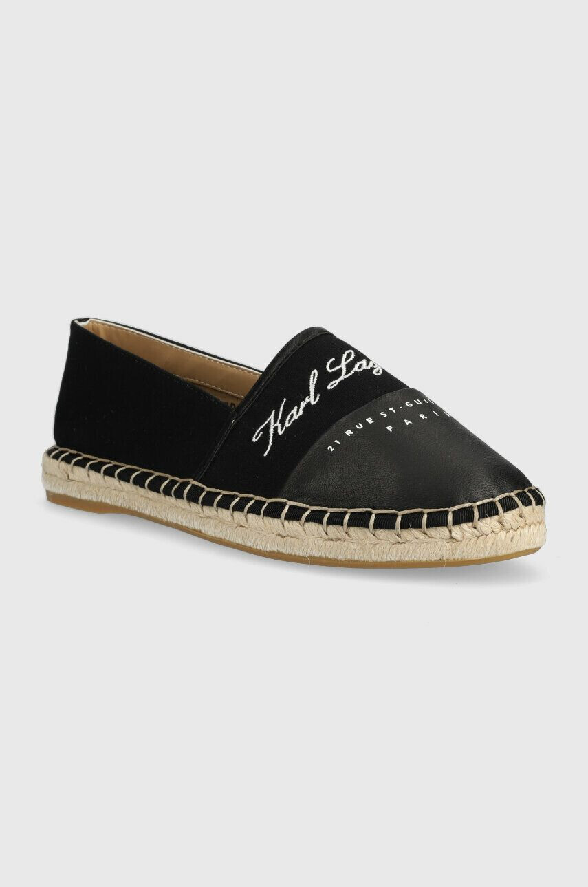 Karl Lagerfeld espadrile KAMINI culoarea negru KL80123 - Pled.ro