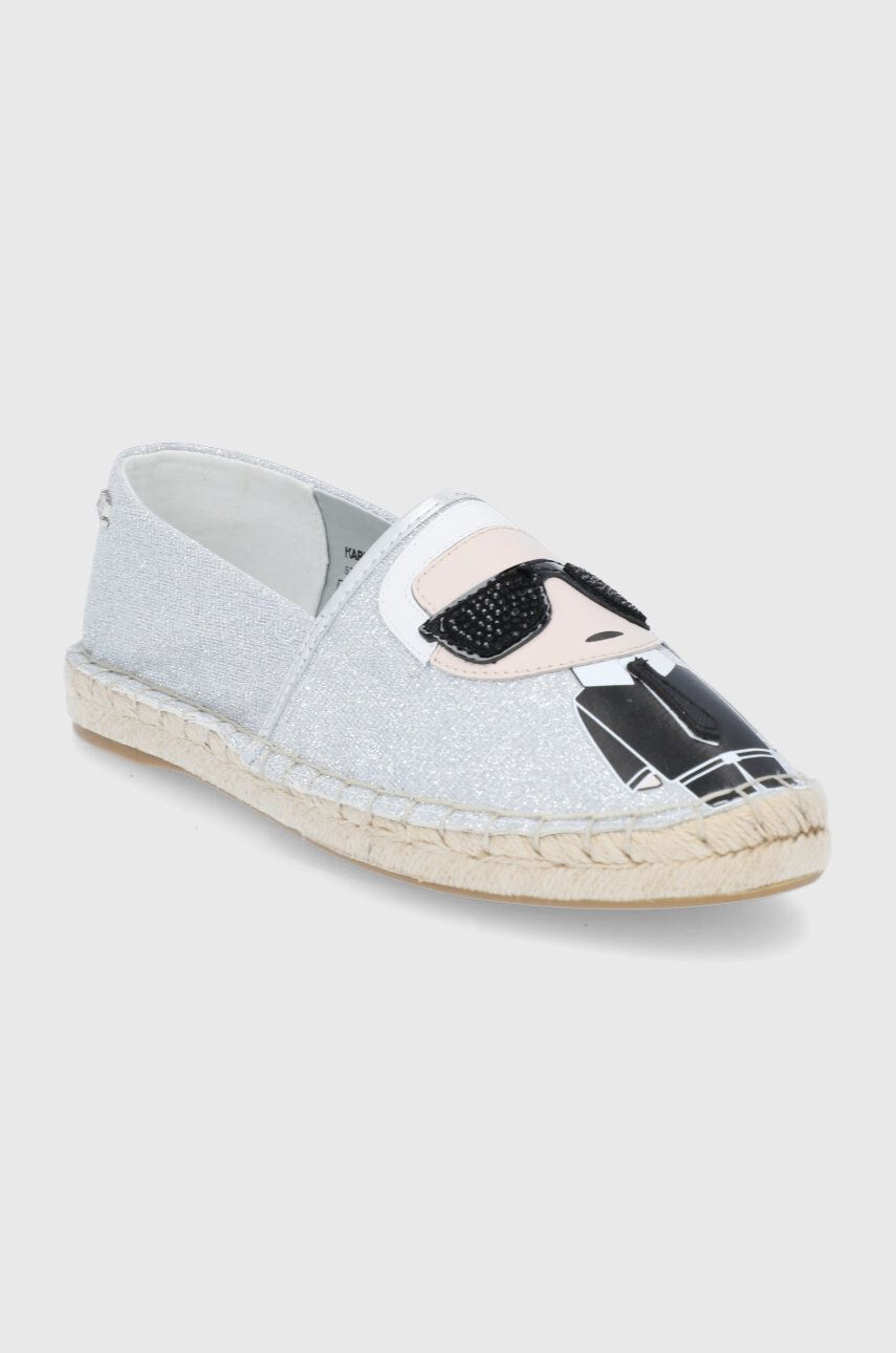 Karl Lagerfeld espadrile KAMINI culoarea alb KL80117L - Pled.ro