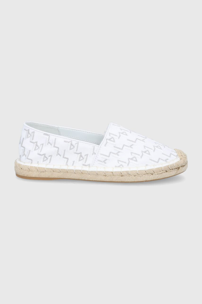 Karl Lagerfeld espadrile Kamini culoarea alb - Pled.ro