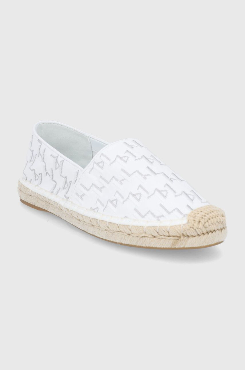 Karl Lagerfeld espadrile Kamini culoarea alb - Pled.ro