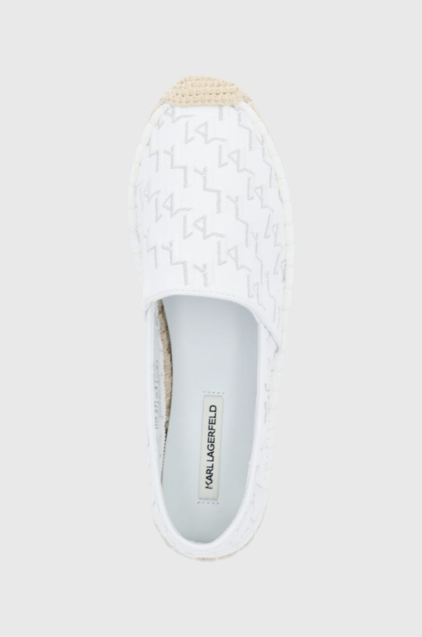 Karl Lagerfeld espadrile Kamini culoarea alb - Pled.ro