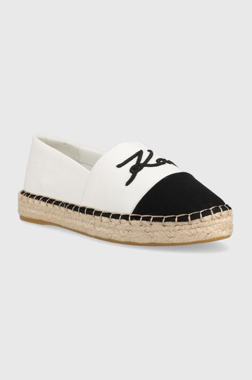 Karl Lagerfeld espadrile KAMINI culoarea alb - Pled.ro